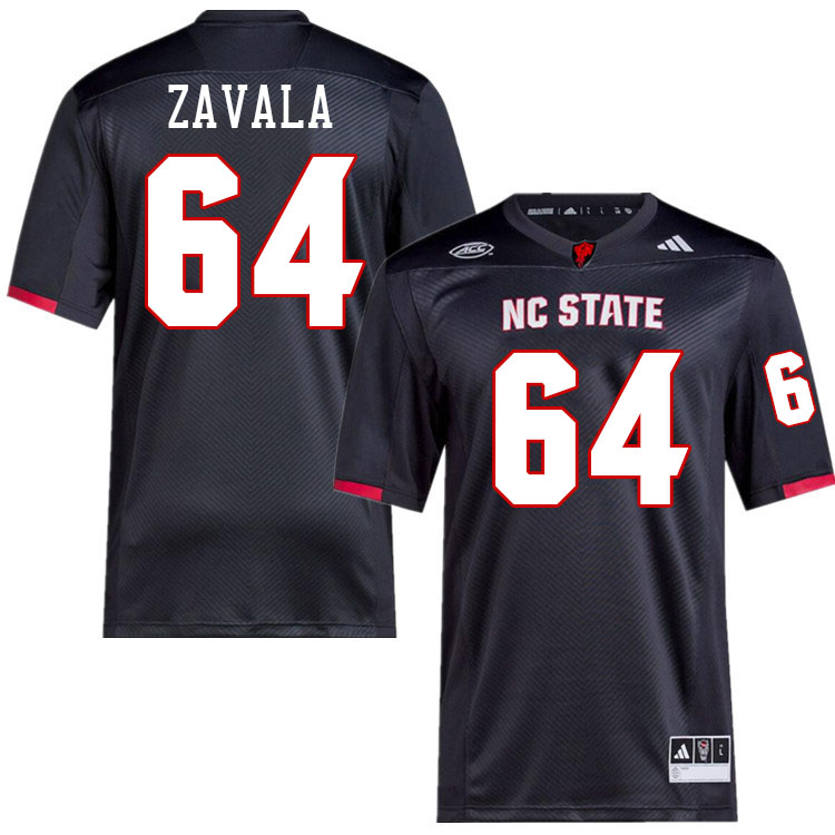 NC State Wolfpack #64 Chandler Zavala College Football Jerseys,Uniforms-Black